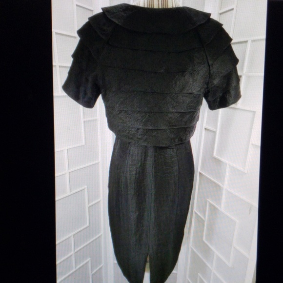 Sz 10 2PC Adrianna Papell Crop Jacket & Dres - Picture 3 of 8